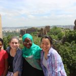 A group of interns outside