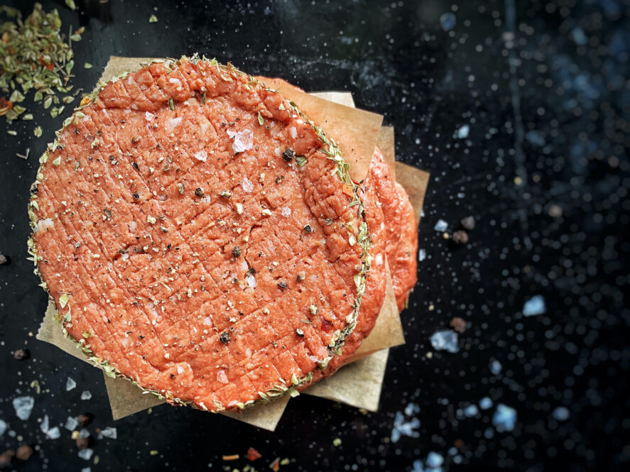 Plant-based hamburger patties