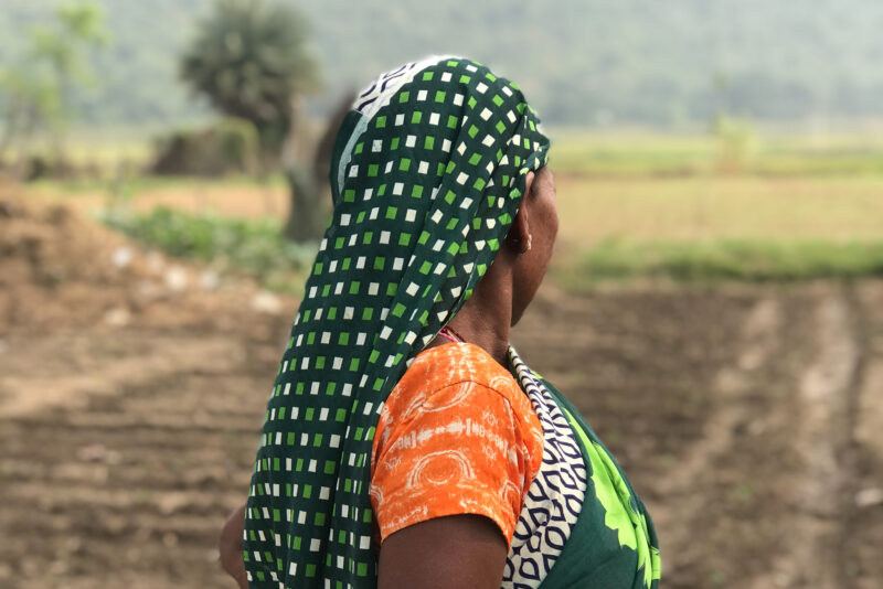 An Indian woman looking away