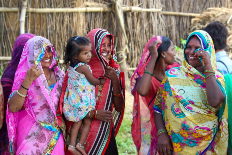 A group of women smiling